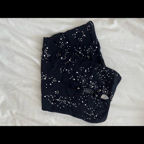 White fox mesh black mini dress ONE SIZE - Picture 2 of 2